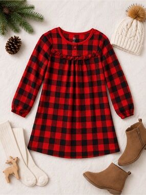 Carter's Red and Black Buffalo Plaid Night Gown